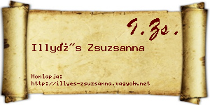 Illyés Zsuzsanna névjegykártya